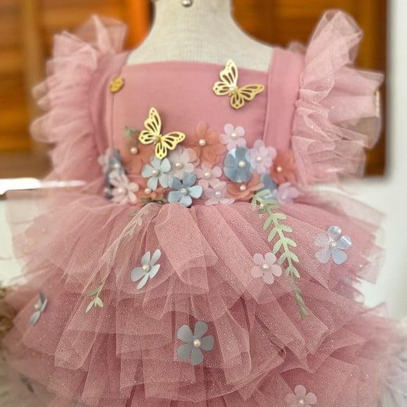 Vestido Curtinho Jardim das Borboletas