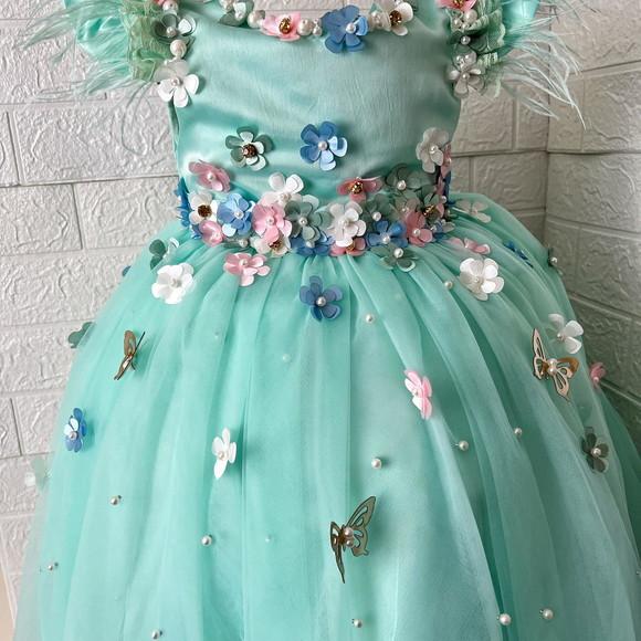Vestido Jardim Encantado das Borboletas