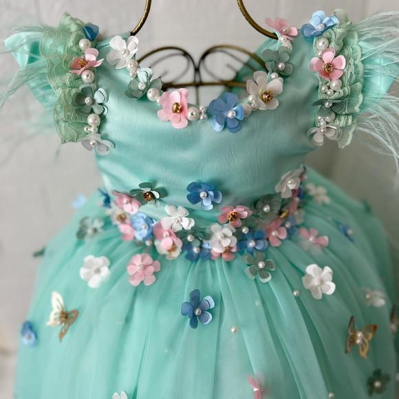 Vestido Jardim Encantado das Borboletas