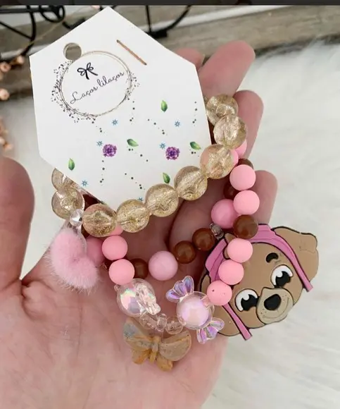 Kit Pulseira Infantil Colorida Patrulha Canina