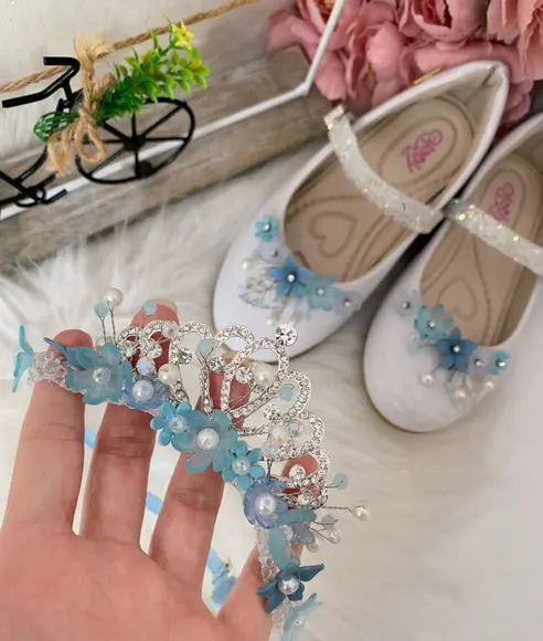 Kit Mãe E Filha, 2 Tiaras + Sapato