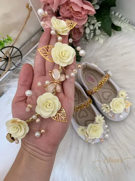 Kit Tiara e Sapato Personalizado