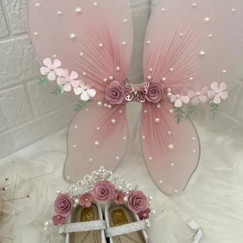 Kit Tiara, Asa e Sapato Jardim Encantado
