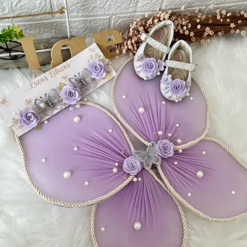 Kit Tiara, Asa e Sapato Jardim Encantado