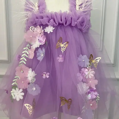 Kit Tiara, Vestido e Sapato Jardim Encantado