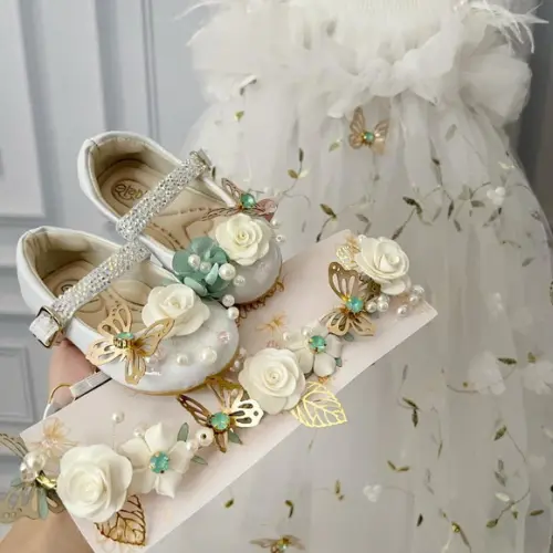 Kit Tiara, Vestido e Sapato Jardim Encantado