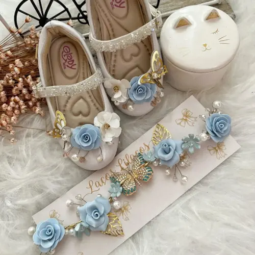 Kit Vestido, Sapato e Tiara