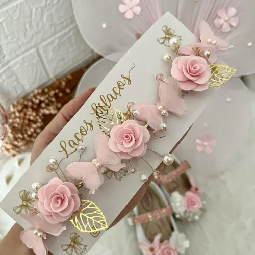 Tiara Luxo Flores Infantil