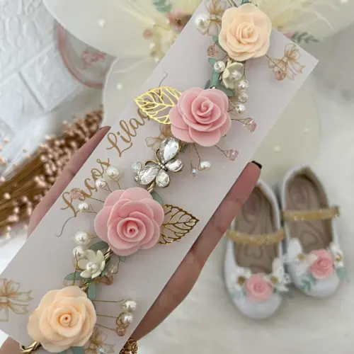 Tiara Luxo Flores Infantil