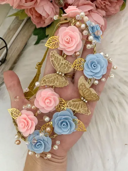 Tiara Luxo Flores Infantil
