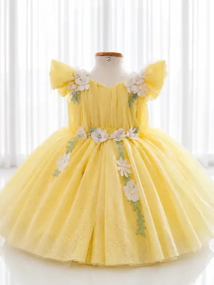 Vestido Infantil Volta ao Sol Amarelo