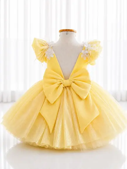 Vestido Infantil Volta ao Sol Amarelo