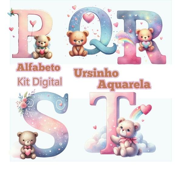 Alfabeto Ursinho, Dia dos Namorados Kit Digital 01