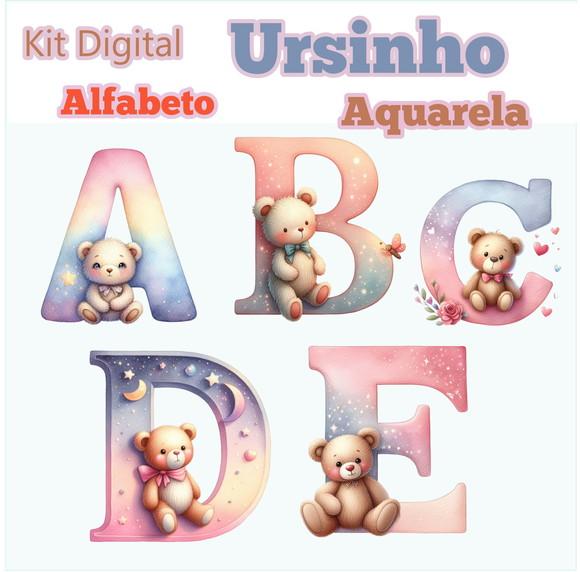 Alfabeto Ursinho, Dia dos Namorados Kit Digital 01