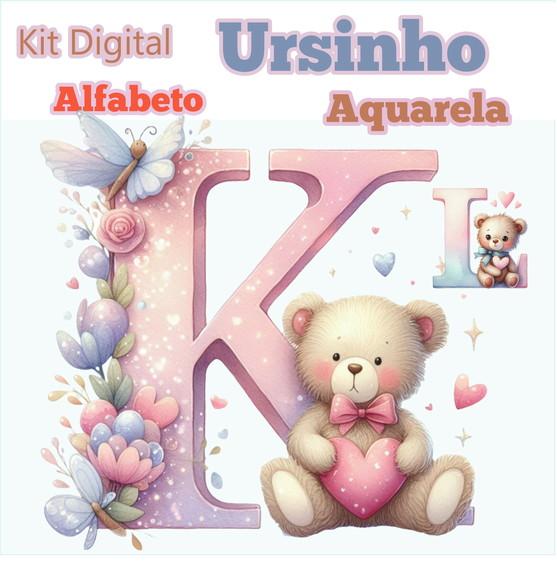 Alfabeto Ursinho, Dia dos Namorados Kit Digital 01
