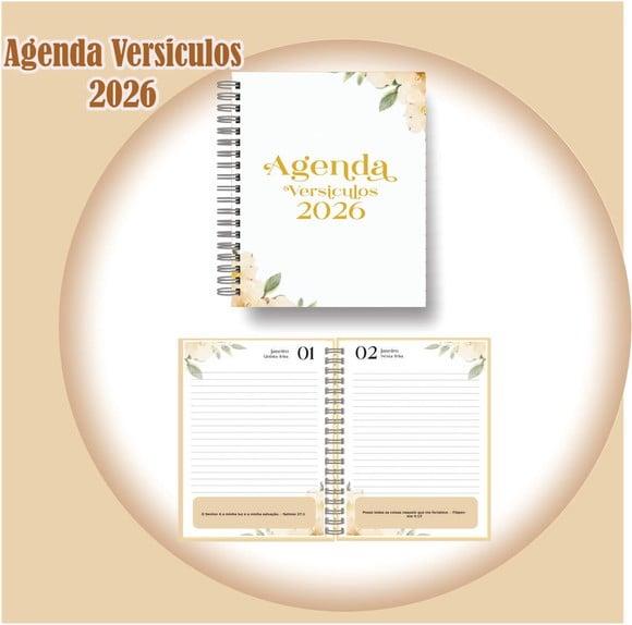 Arquivo Digital ? Agenda de Versículos 2026 Amarela Floral
