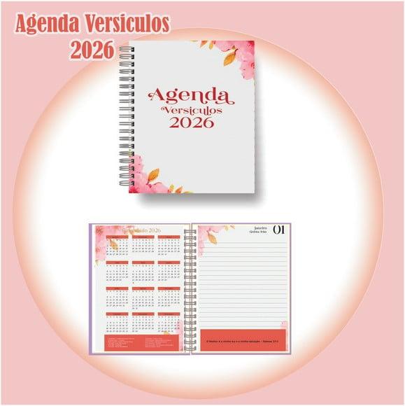 Arquivo Digital Agenda de Versículos 2026 Marsala Floral