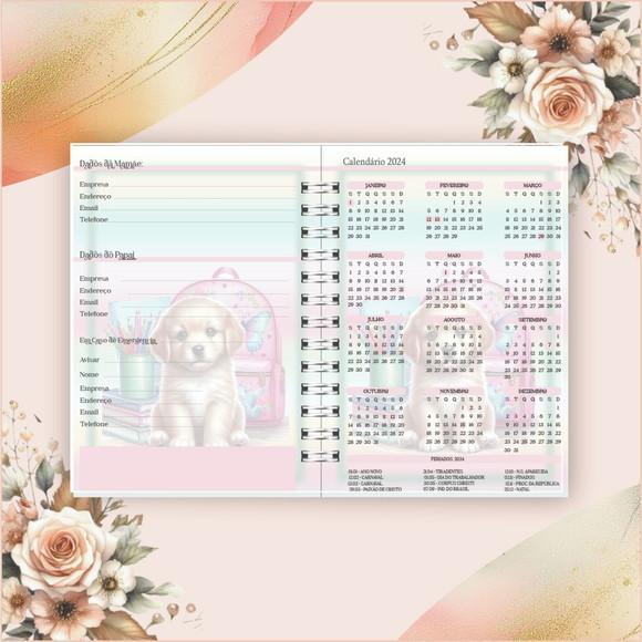 Arquivo Digital Combo Agenda Escolar Cachorrinho Aquarela 03