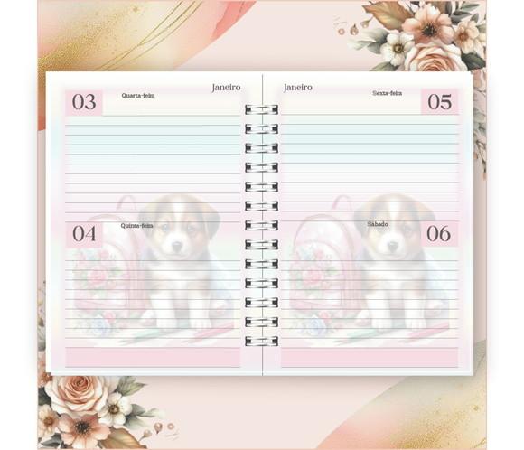 Arquivo Digital Combo Agenda Escolar Cachorrinho Aquarela 04
