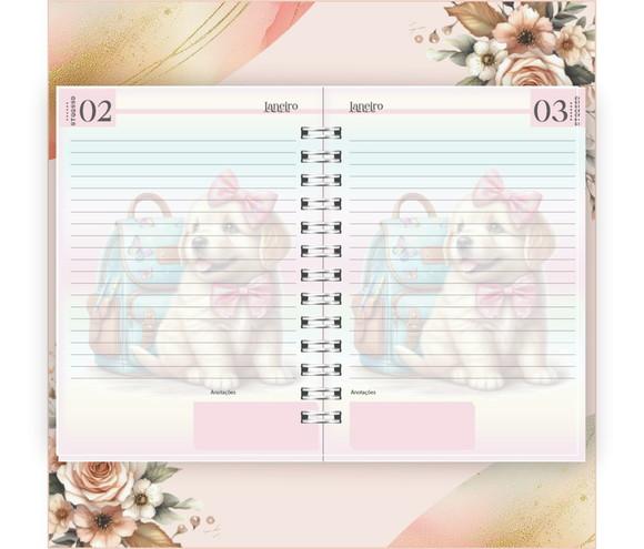 Arquivo Digital Combo Agenda Escolar Cachorrinho Aquarela 05