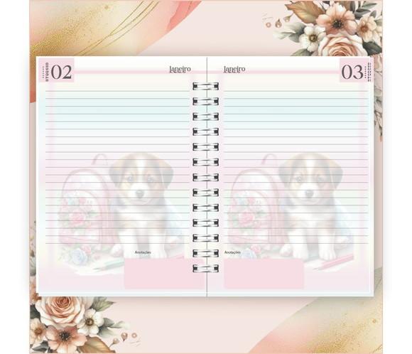 Arquivo Digital Combo Agenda Escolar Cachorrinho Aquarela 04