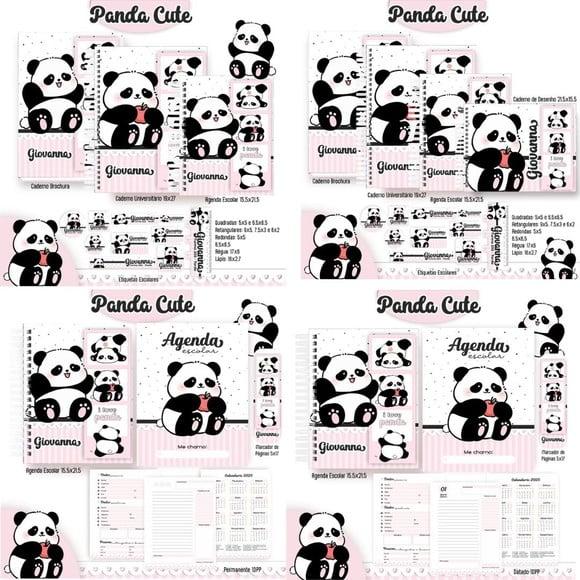 Arquivo Digital Combo Escolar 2025 - Panda Cute