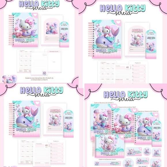 Arquivo Digital Combo Volta às Aulas Hello Kitty Sereia