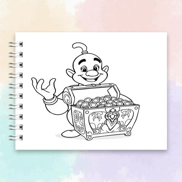 Arquivo Digital Livro de Colorir Gênio da Lâmpada