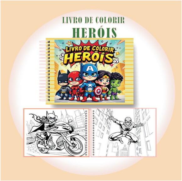 Arquivo Digital Livro de Colorir Heróis Fofos