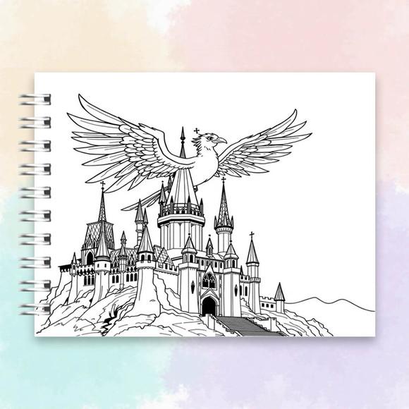 Arquivo Digital Livro de Colorir Passaro Magico