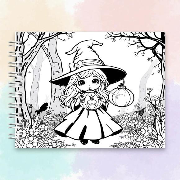 Arquivo Digital Livro de Colorir Pequena Bruxinha