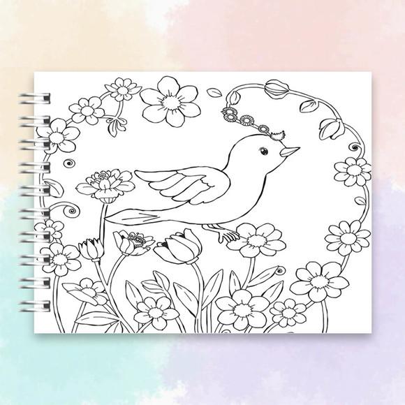 Arquivo Digital Livro de Colorir Passaro Magico
