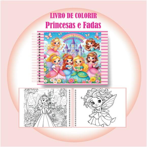 Arquivo Digital Livro de Colorir Princesas e Fadas