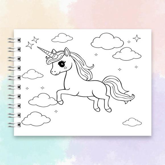 Arquivo Digital Livro de Colorir Unicórnio Mágico