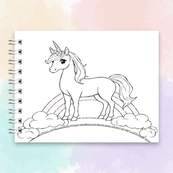 Arquivo Digital Livro de Colorir Unicórnio Mágico