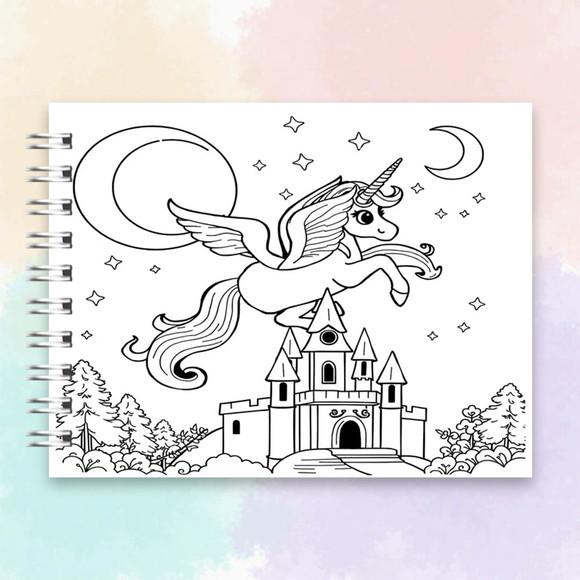 Arquivo Digital Livro de Colorir Unicórnio Mágico