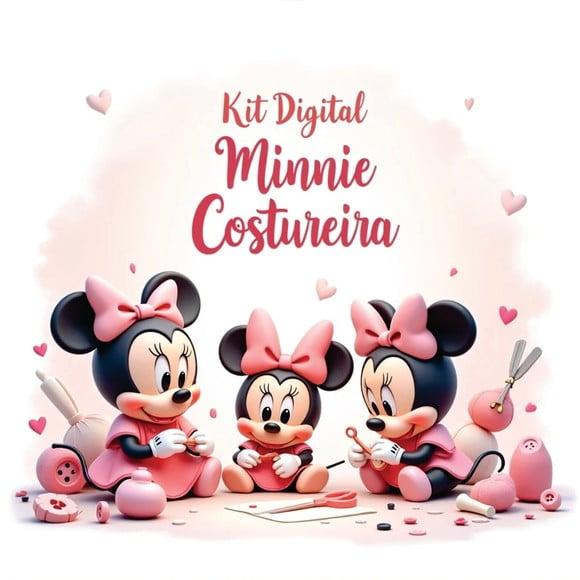 Arquivo Digital, Kit Digital Minnie Costureira 3d