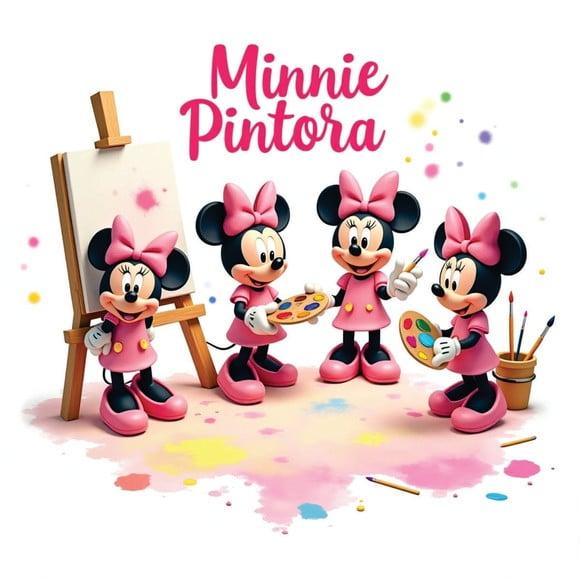 Arquivo Digital, Kit Digital Minnie Pintora 3d
