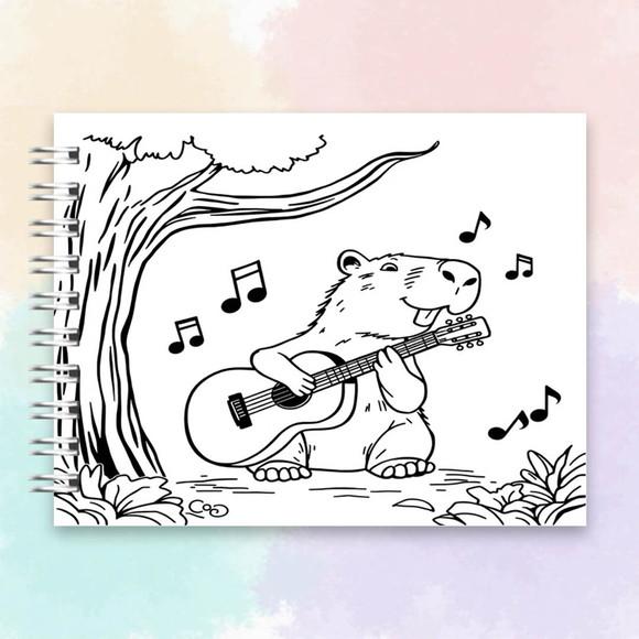 Arquivo Digital: Livro de Colorir Capivara Menino