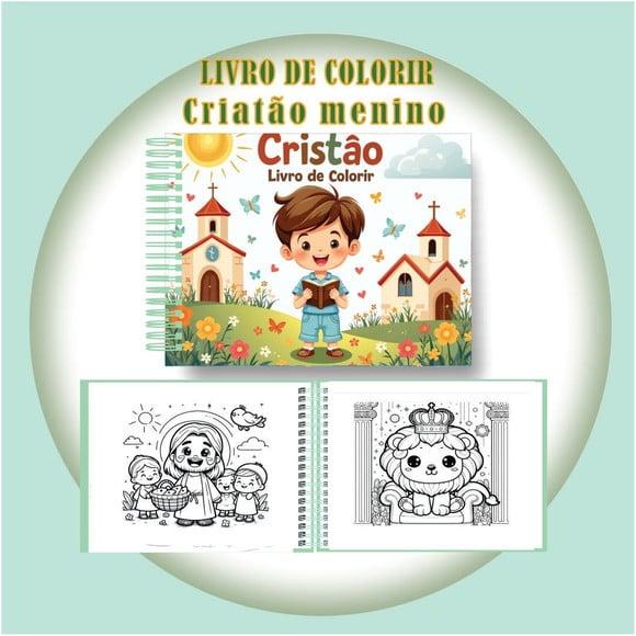 Arquivo Digital: Livro de Colorir Cristão Menino