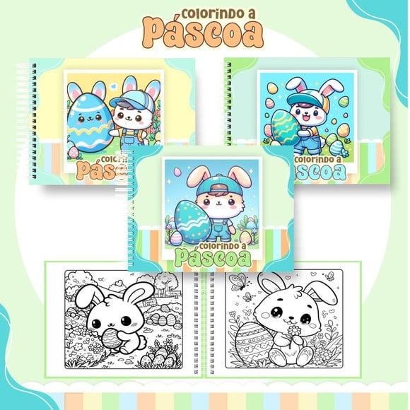 Arquivo Digital: Livro de Colorir Páscoa Menino