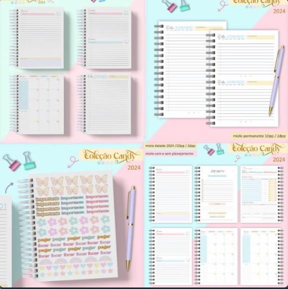 Combo Agendas Candy 2024 - Arquivo Digital