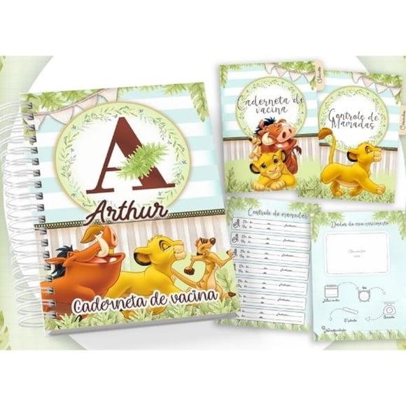 Combo Caderneta e Livro do Bebê Rei Leão Arquivo Digital