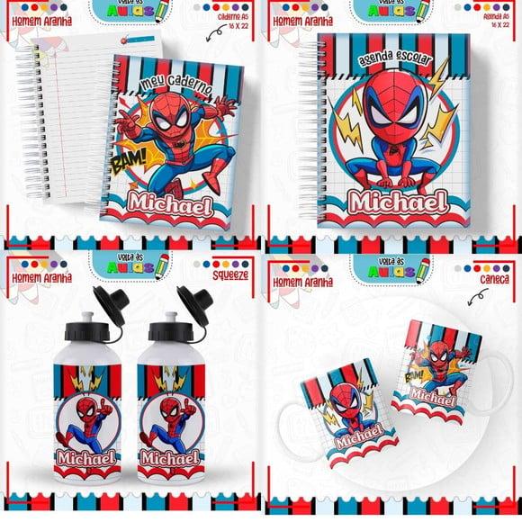 Combo Digital Volta às Aulas 2025 - Tema Homem-aranha Menino