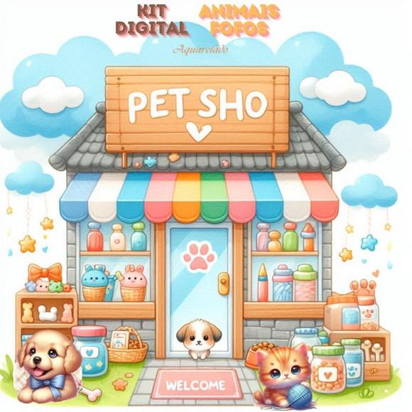 Kit Digital animais Fofos