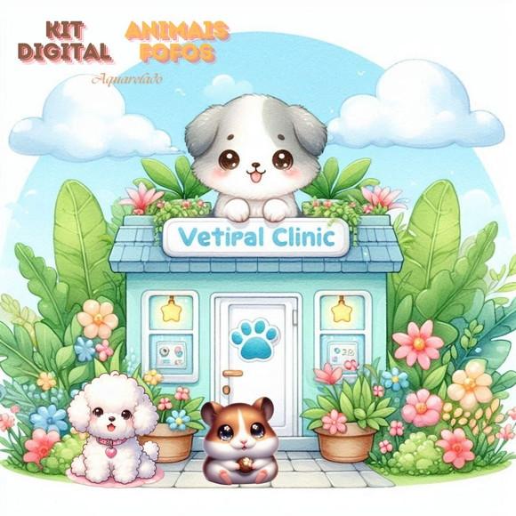 Kit Digital animais Fofos