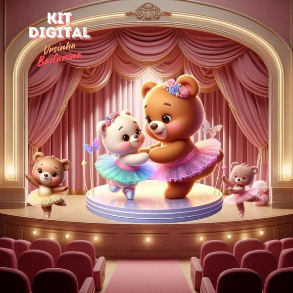 Kit Digital ursinha Bailarina