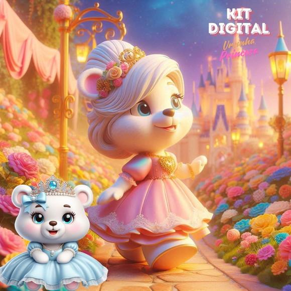 Kit Digital ursinha Princesa