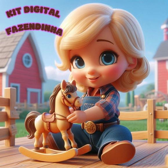 Kit Digital Fazendinha Menina