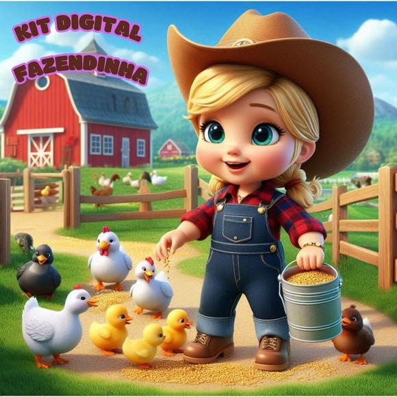 Kit Digital Fazendinha Menina
